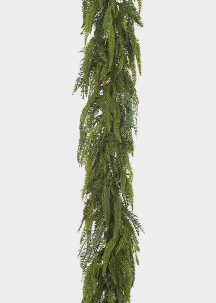 Natural Touch Cedar and Pine Fake Winter Garland - 72" from Afloral