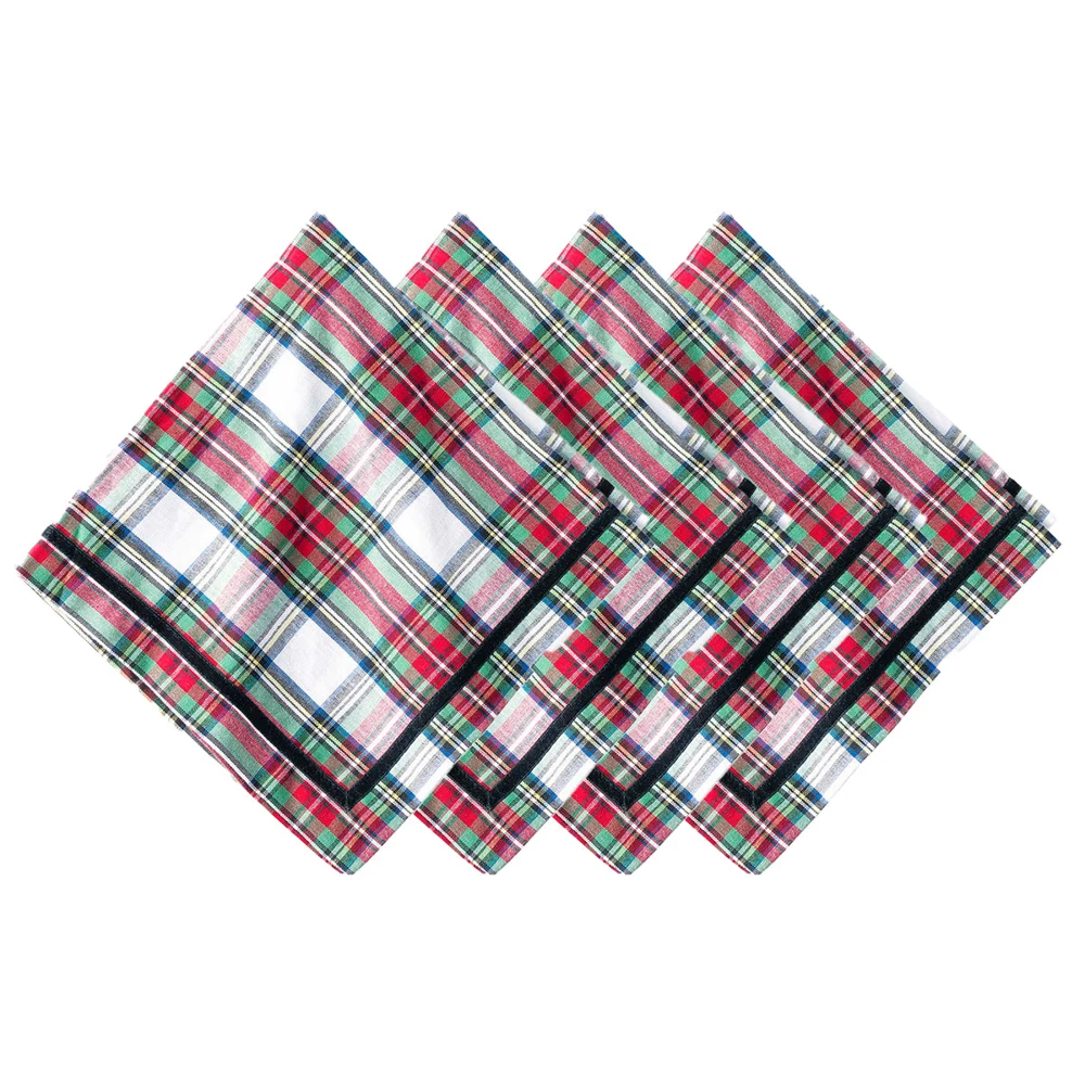 Stewart Tartan Napkin Set/4 - Multi from Juliska