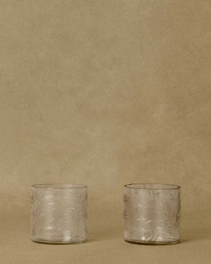 Etched Glass Votives (Set of 2) from McGee & Co.