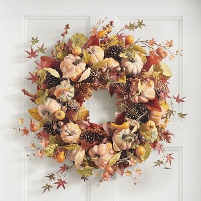 Harvest Pumpkin Wreath from Grandin Road