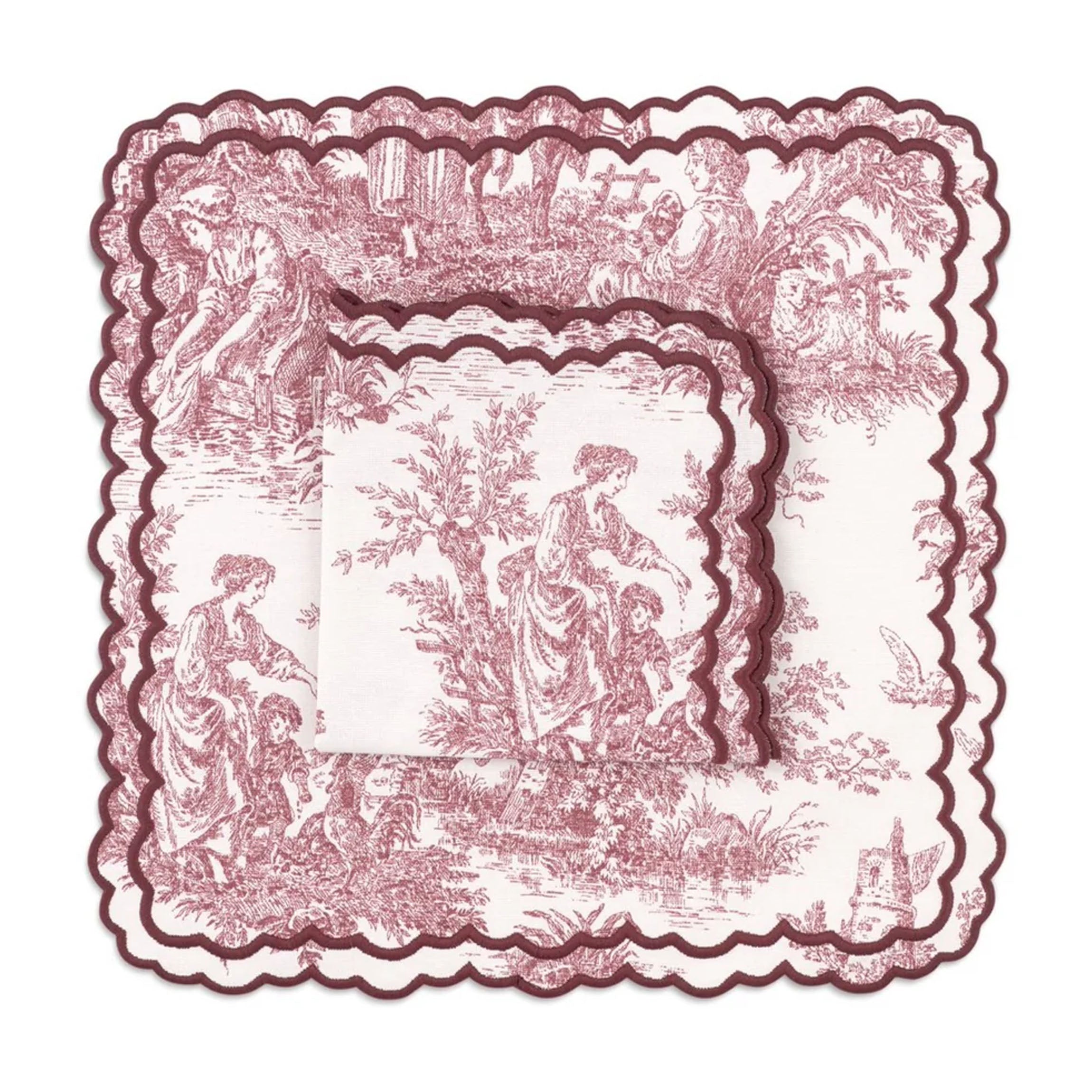 Elise Toile de Jouy Placemat & Napkin Set from Over The Moon