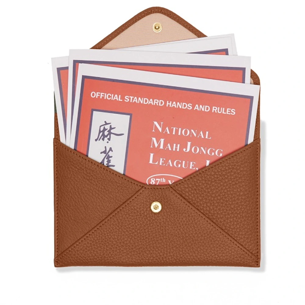 Mahjong Card Holder Saddle Brown from Leatherology