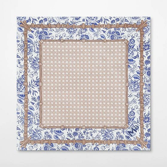Tigre de Tartán Mahjong Mat, Chinoiserie Bleu from Mark & Graham