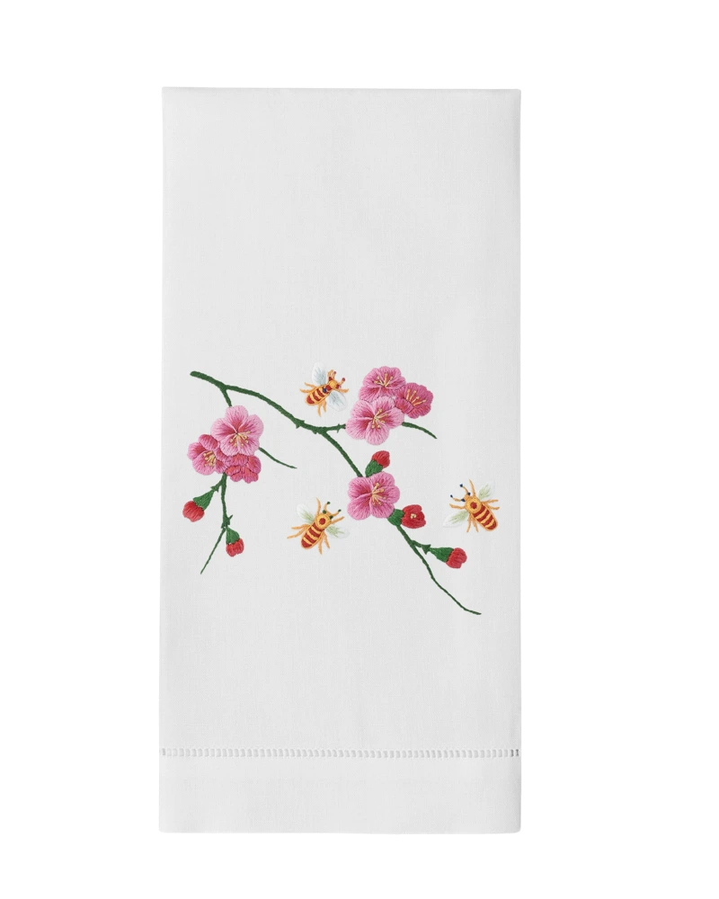 Bees & Flowers Hand Towel from Over The Moon