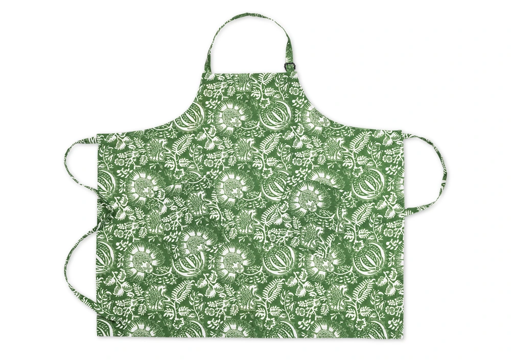 Matouk Schumacher Linen Apron in Granada Palm from Matouk