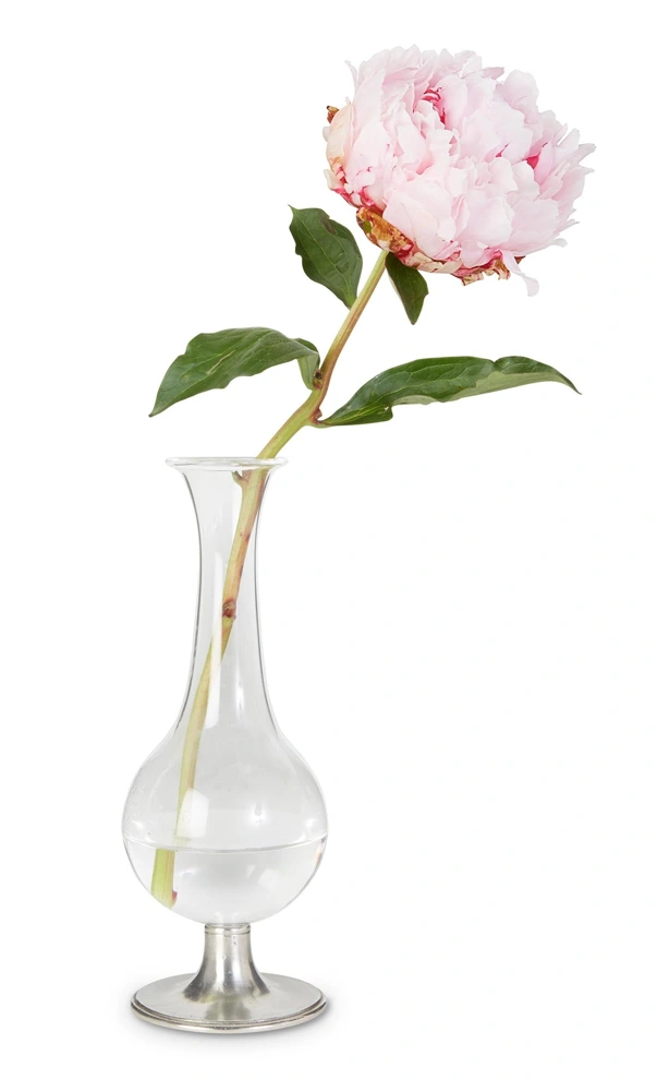 Pewter Footed Glass Vase from Over The Moon